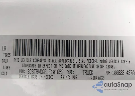 2020 Ram Promaster 2500 High Roof 159 Wb from USA, damaged, VIN 3C6TRVDG6LE101652